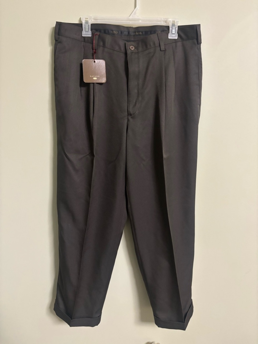 Savane Mens Nano Dry Pleated Comfort Waist Dress Golf Pants Size 36 X 29 New